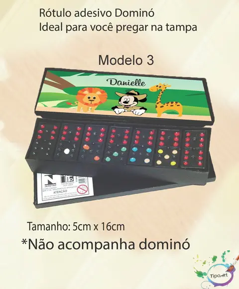 Adesivo para Dominó -mickey Safari