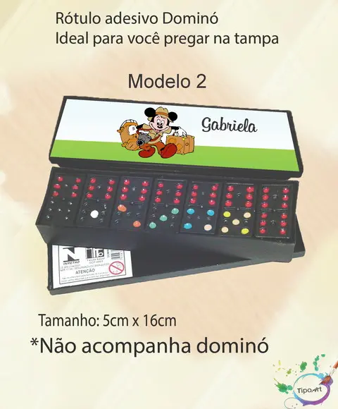 Adesivo para Dominó -mickey Safari