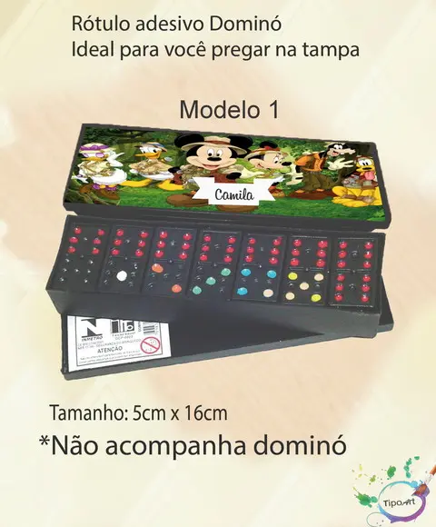 Adesivo para Dominó -mickey Safari