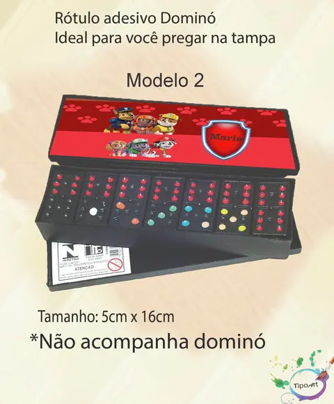 Adesivo para Dominó -patrulha Canina