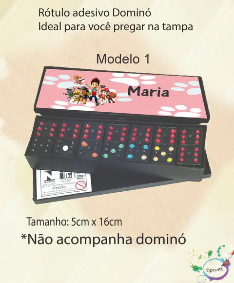 Adesivo para Dominó -patrulha Canina