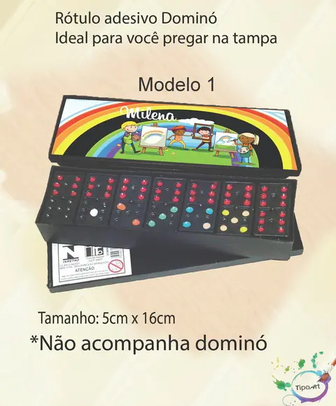 Adesivo para Dominó -pintando o 7