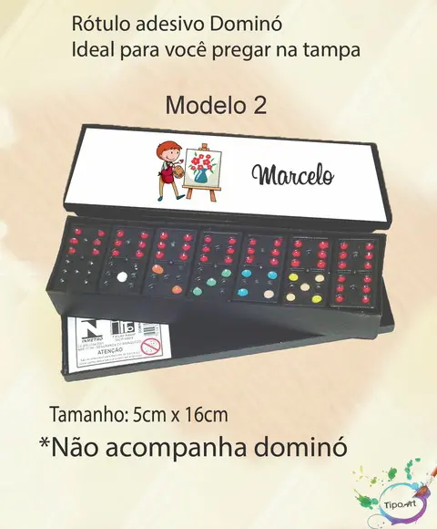 Adesivo para Dominó -pintando o 7