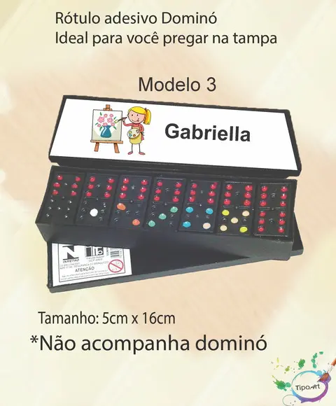 Adesivo para Dominó -pintando o 7