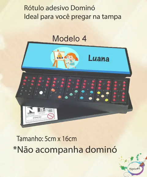 Adesivo para Dominó -pintando o 7