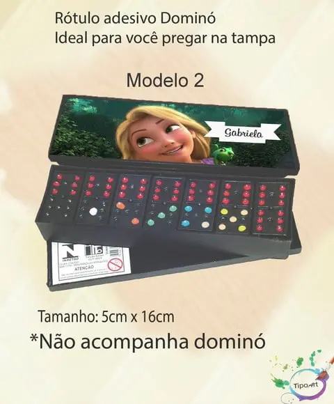 Adesivo para Dominó -rapunzel