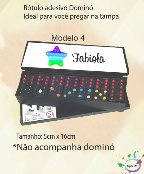 Adesivo para Dominó -pop Fidget