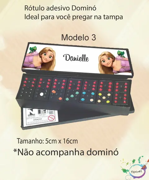 Adesivo para Dominó -rapunzel