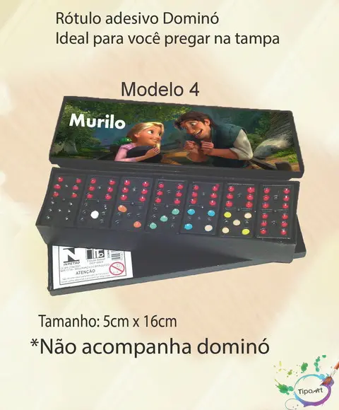 Adesivo para Dominó -rapunzel