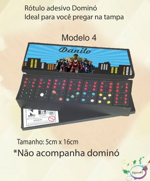 Adesivo para Dominó -vingadores