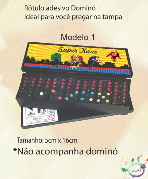 Adesivo para Dominó -vingadores