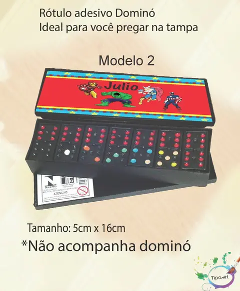 Adesivo para Dominó -vingadores