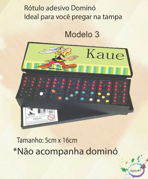 Adesivo para Dominó-asterix