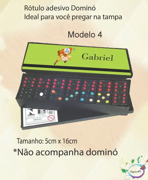 Adesivo para Dominó-avatar Aang