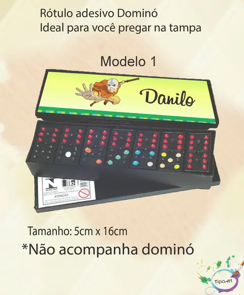Adesivo para Dominó-avatar Aang