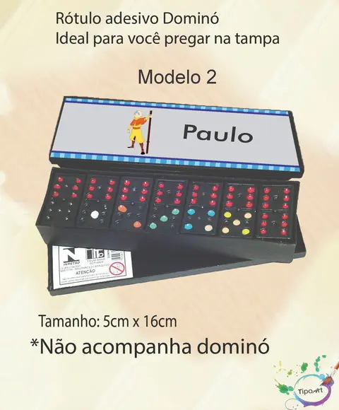 Adesivo para Dominó-avatar Aang