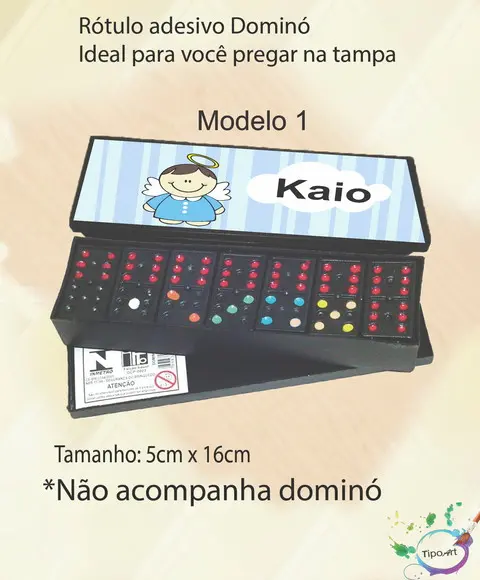 Adesivo para Dominó-batizado