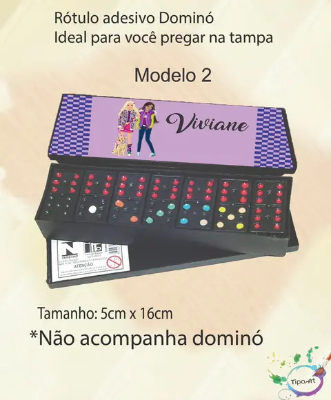 Adesivo para Dominó-barbie