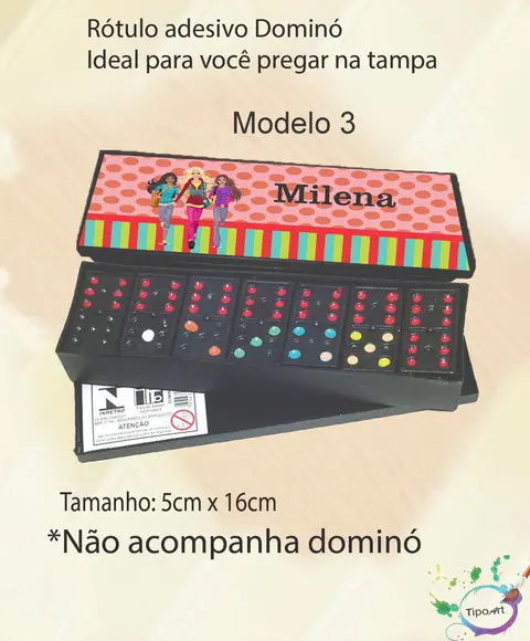 Adesivo para Dominó-barbie