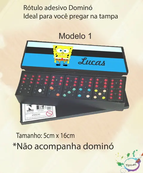 Adesivo para Dominó-bob Esponja