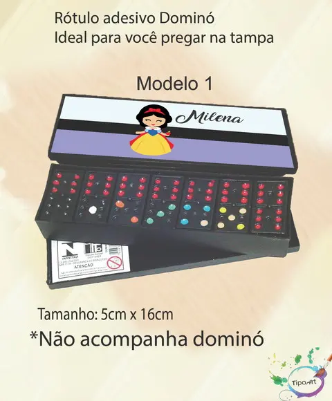 Adesivo para Dominó-branca de Neve
