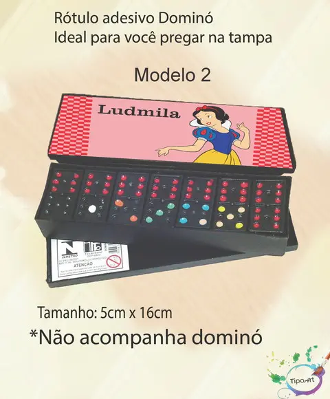 Adesivo para Dominó-branca de Neve