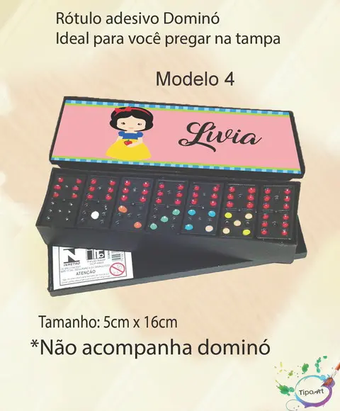 Adesivo para Dominó-branca de Neve