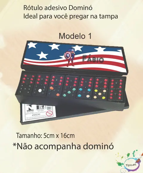 Adesivo para Dominó-capitão America