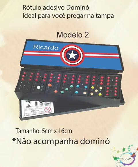 Adesivo para Dominó-capitão America