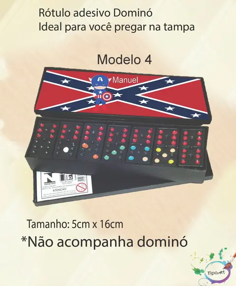 Adesivo para Dominó-capitão America