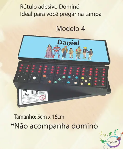 Adesivo para Dominó-capitão Planeta