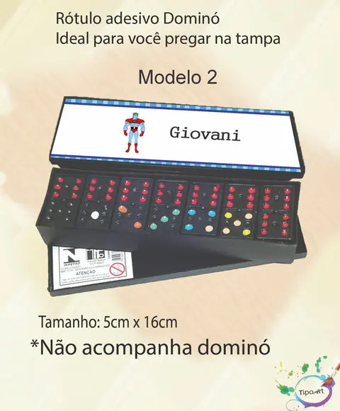 Adesivo para Dominó-capitão Planeta