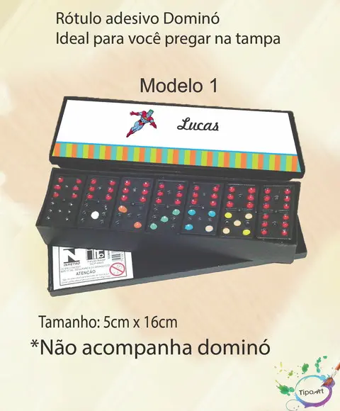 Adesivo para Dominó-capitão Planeta