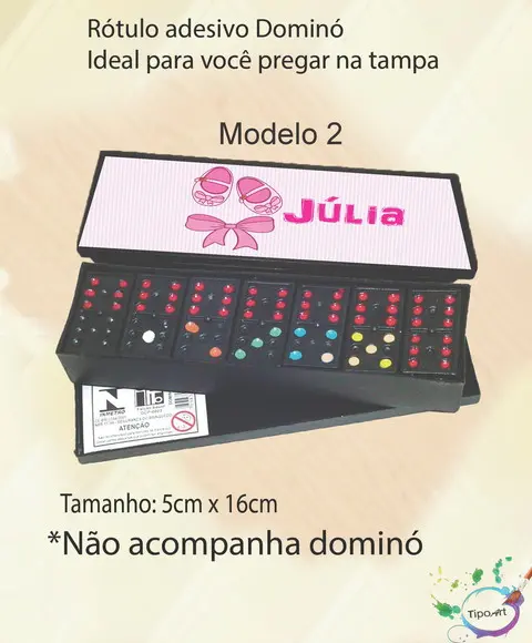 Adesivo para Dominó-chá de Bebê