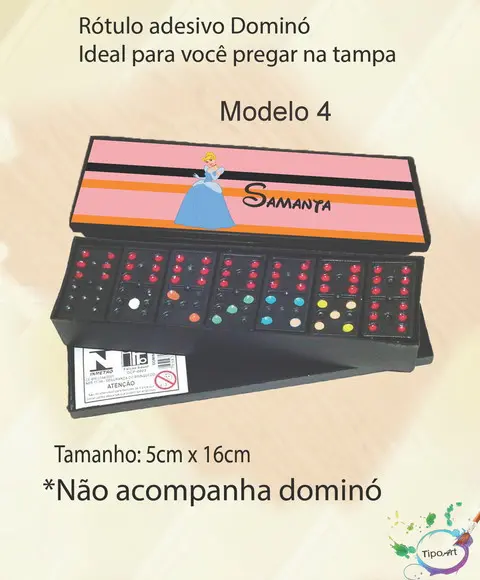 Adesivo para Dominó-cinderela