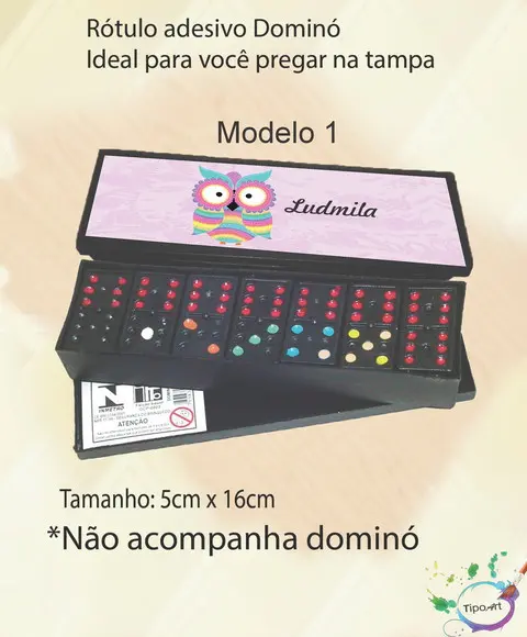 Adesivo para Dominó-coruja