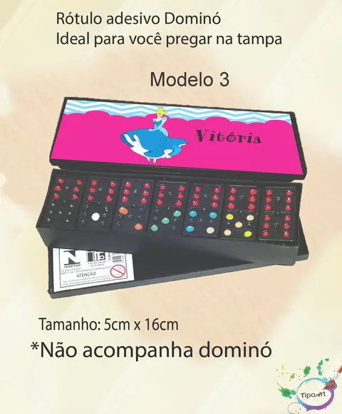 Adesivo para Dominó-cinderela