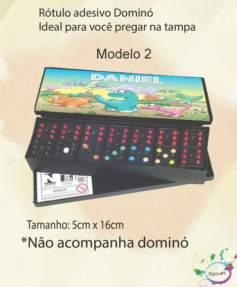 Adesivo para Dominó-dinossauros