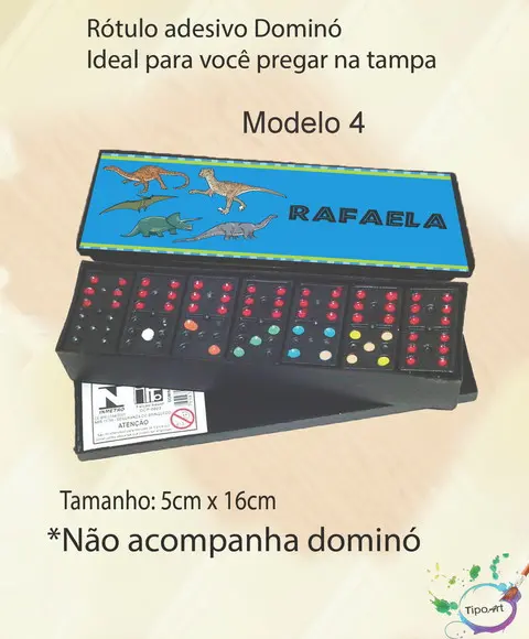 Adesivo para Dominó-dinossauros