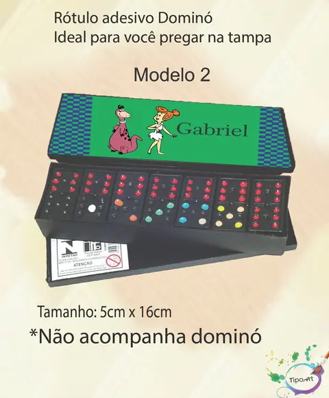 Adesivo para Dominó-fred Flintstone