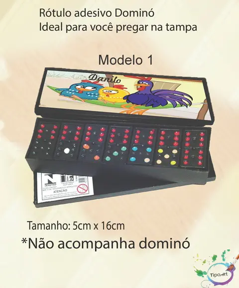 Adesivo para Dominó-galinha Pintadinha