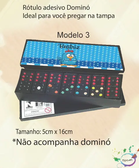 Adesivo para Dominó-galinha Pintadinha