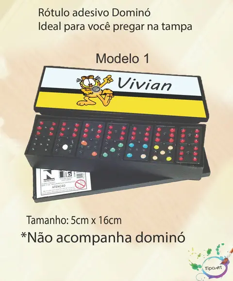 Adesivo para Dominó-garfield
