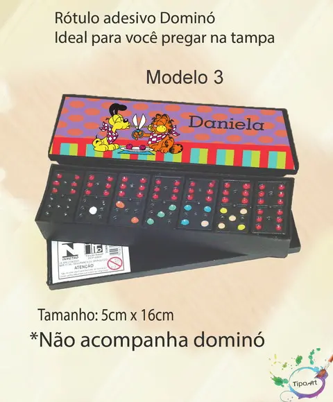 Adesivo para Dominó-garfield