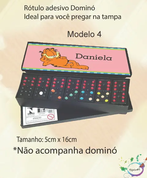 Adesivo para Dominó-garfield
