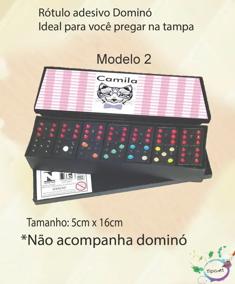 Adesivo para Dominó-gatinho