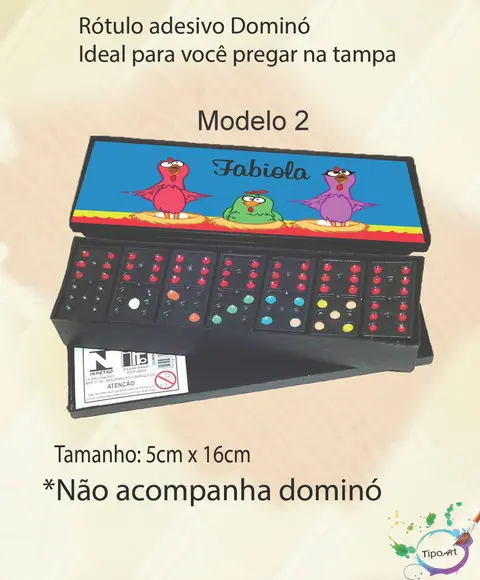 Adesivo para Dominó-galinha Pintadinha
