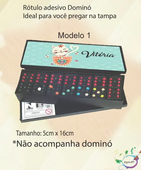 Adesivo para Dominó-gatinho