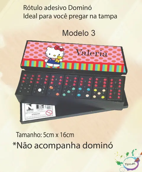 Adesivo para Dominó-hello Kitty