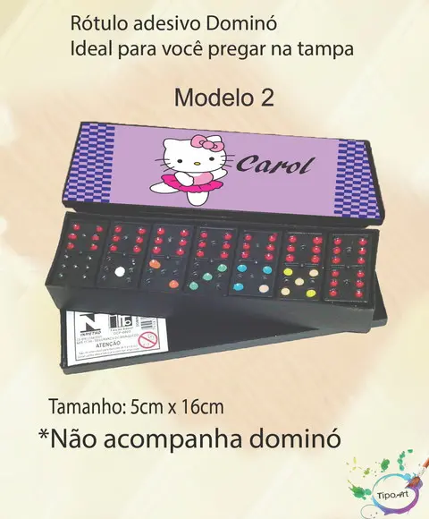Adesivo para Dominó-hello Kitty